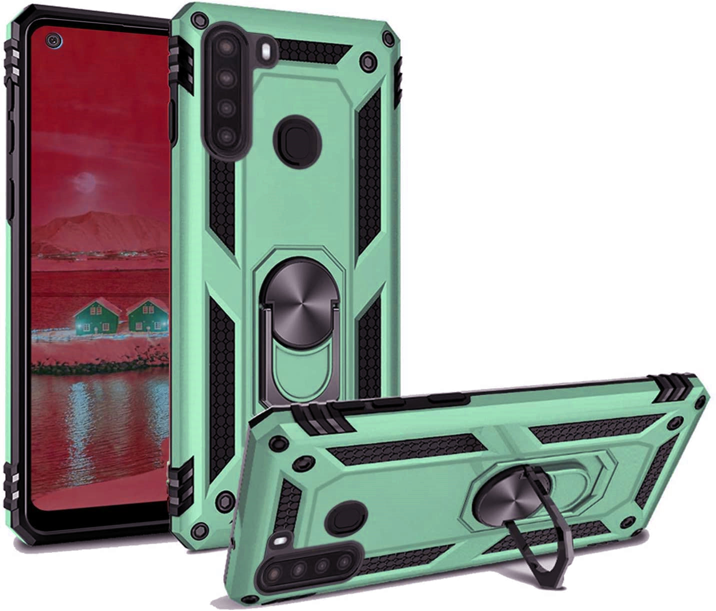 Coque Anneau Hybride pour Samsung Galaxy A21 Coque Anneau Hybride pour Samsung Galaxy A21